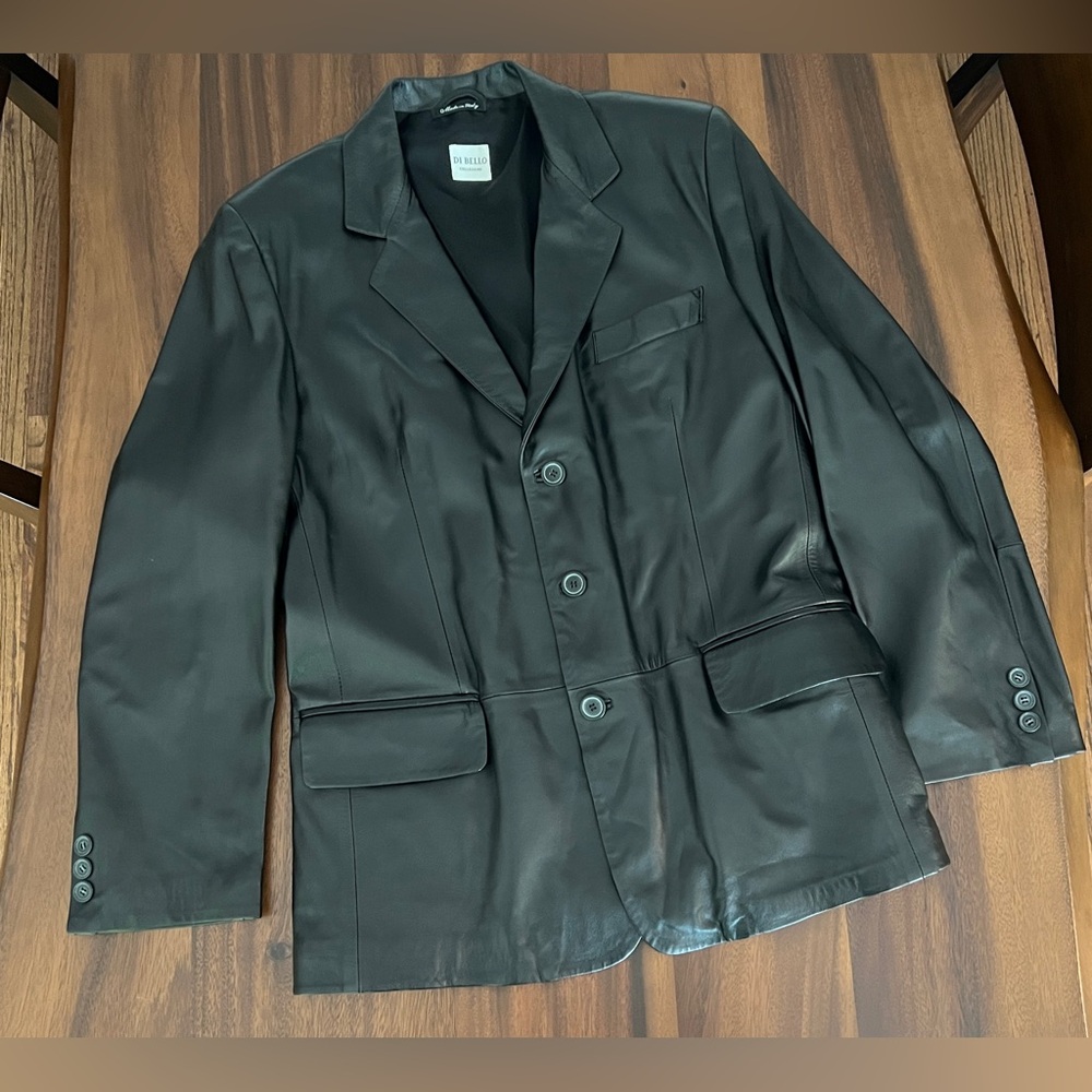 NWOT DI BELLO Men’s Genuine Soft Leather Jacket ITALY Sz 50
